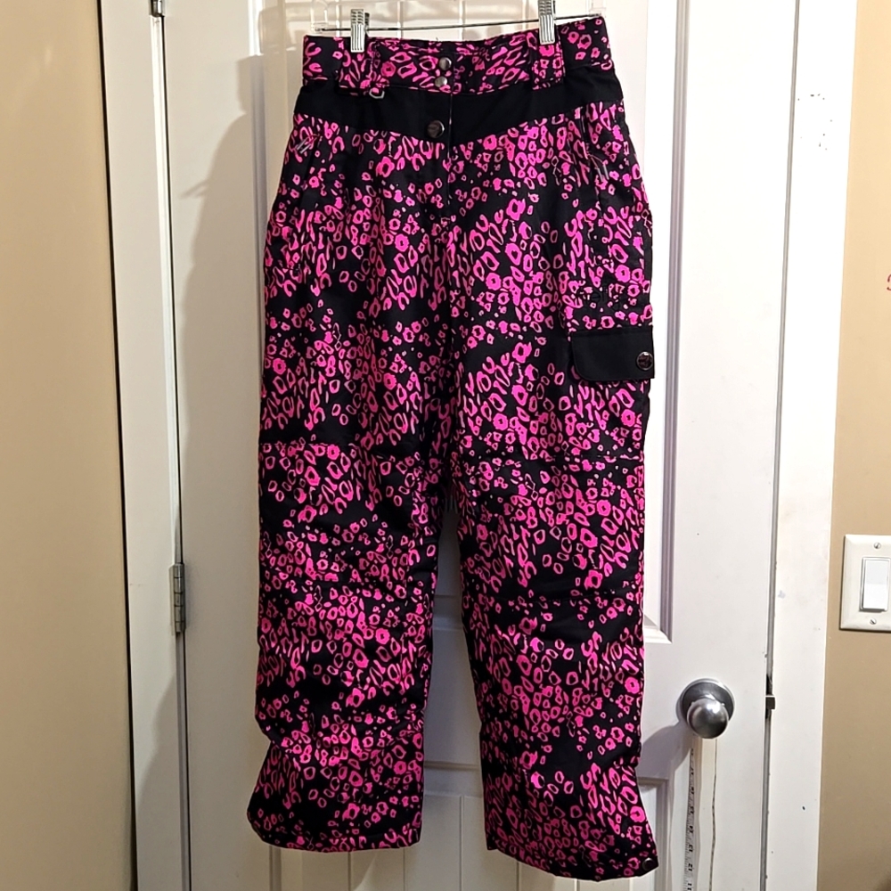Firefly ski snowboarding hot pink black pants youth size Large
